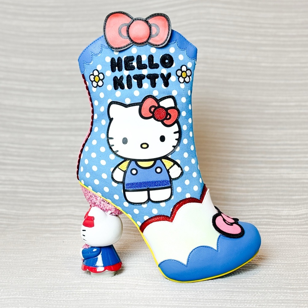 Irregular Choice Hello Kitty Dress Up Character Heel Boots Size 39 Rare Collab - Picture 4 of 10